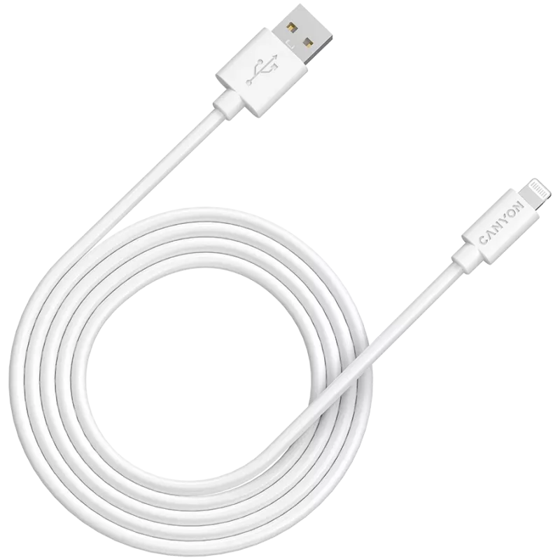 CANYON MFI-12 Cable USB-A a Lightning de 2 m blanco