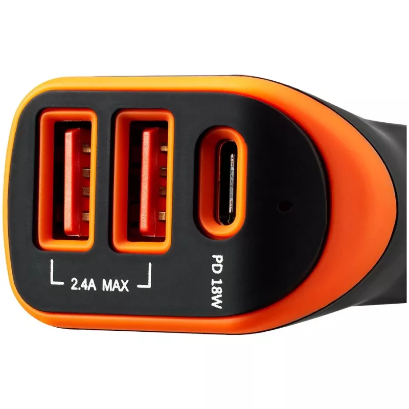 Canyon Adaptador de coche universal 3xUSB entrada 12V-24V salida DC negro