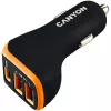 Canyon Adaptador de coche universal 3xUSB entrada 12V-24V salida DC negro