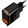 Canyon Cargador de pared con cable USB Type-C, 2.1A, Negro