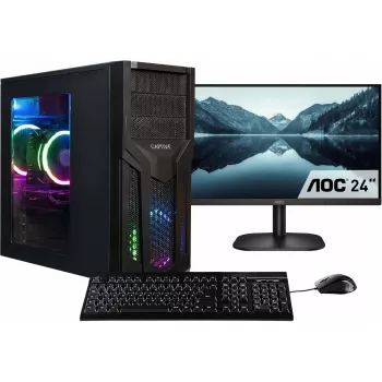 CAPTIVA PC Power Starter R80-027 pack TFT, AMD Ryzen 7 5700G, 32GB DDR4, 1TB SSD, DVD-RW, MSI, Wi-Fi, Windows 11 Home
