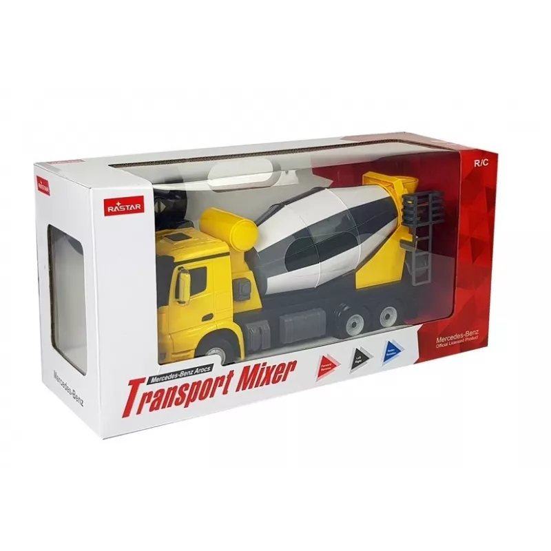 Coche R/C Mercedes-Benz Arocs Rastar 1:14 amarillo