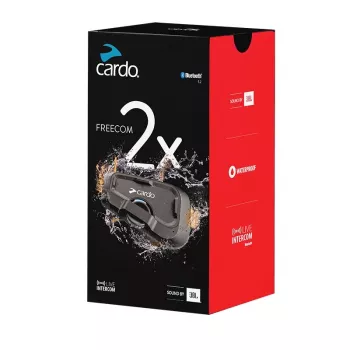 Cardo FRC2X103 intercomunicador Bluetooth para moto 2 canales 800 m negro