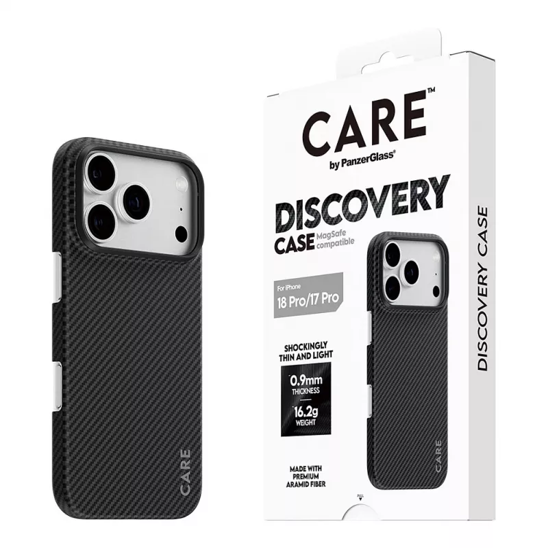 CARE by PanzerGlass Discovery funda con MagSafe para iPhone 17 Pro – Transparente