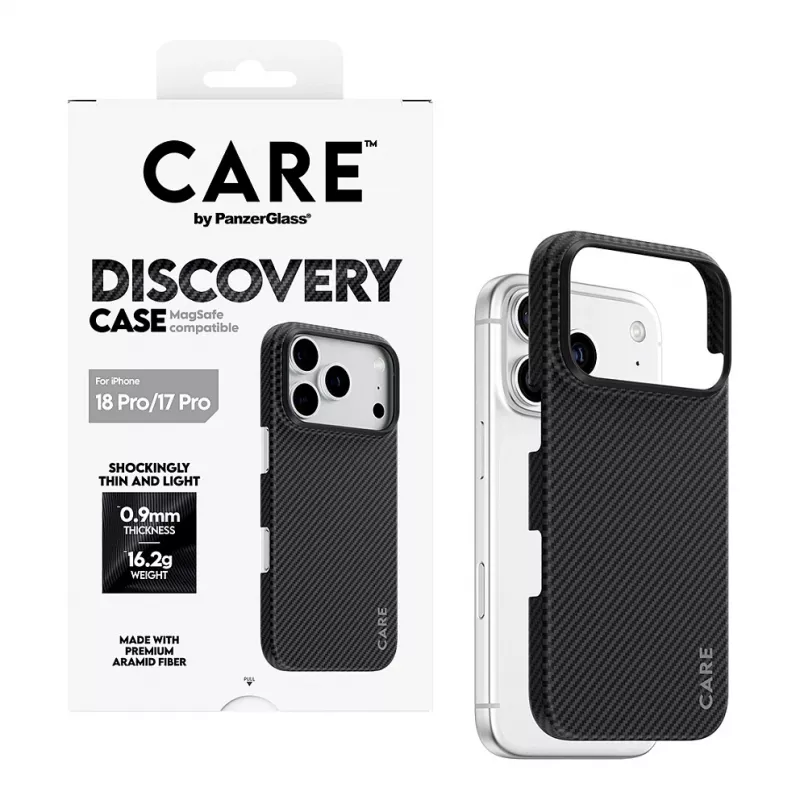 CARE by PanzerGlass Discovery funda con MagSafe para iPhone 17 Pro – Transparente
