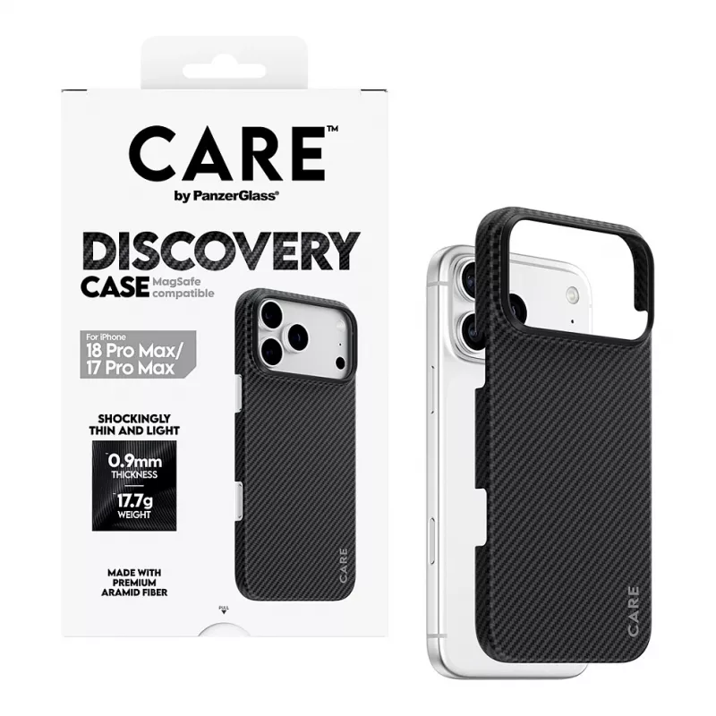 CARE by PanzerGlass Discovery funda con MagSafe para iPhone 17 Pro Max - Transparente