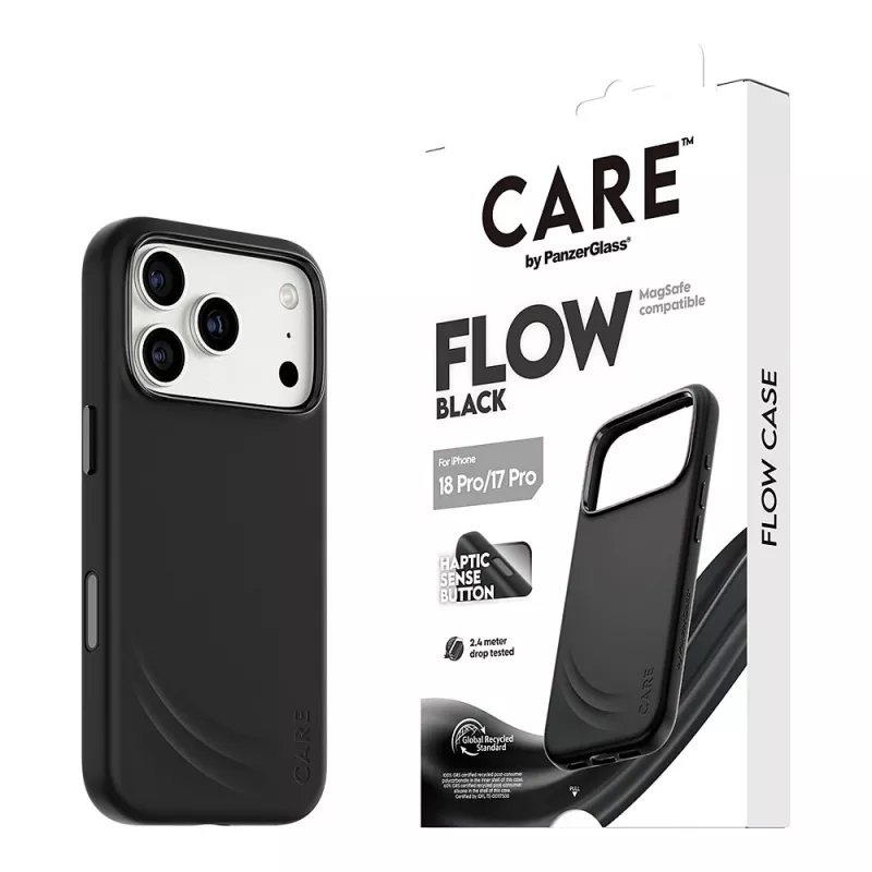 CARE by PanzerGlass Flow Case funda negra con MagSafe para iPhone 17 Pro