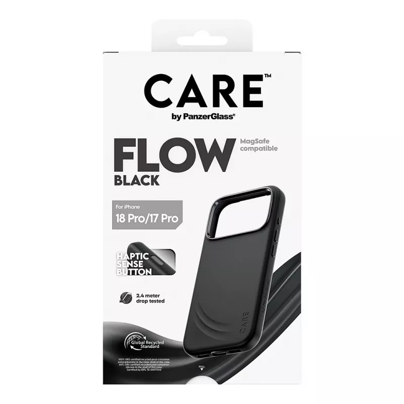 CARE by PanzerGlass Flow Case funda negra con MagSafe para iPhone 17 Pro