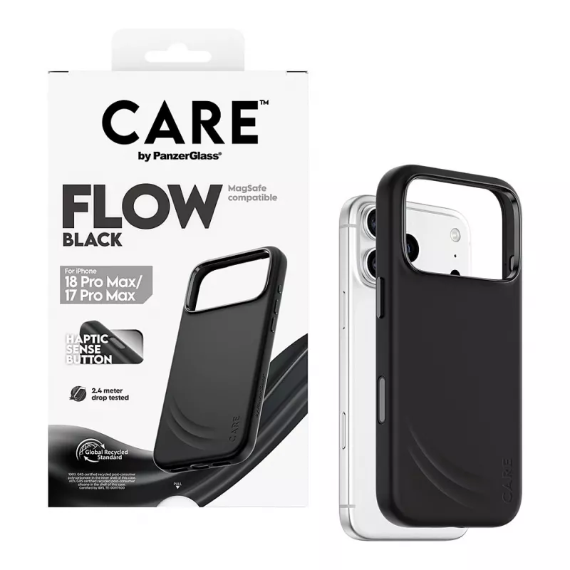 CARE by PanzerGlass Flow Case para iPhone 17 Pro Max negra MagSafe (CR81975)