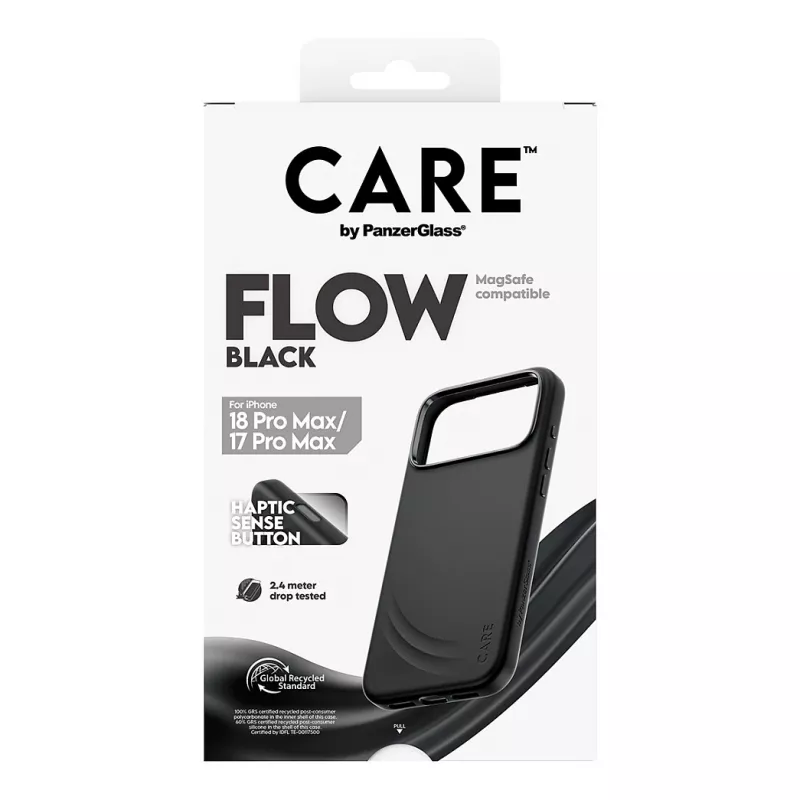 CARE by PanzerGlass Flow Case para iPhone 17 Pro Max negra MagSafe (CR81975)