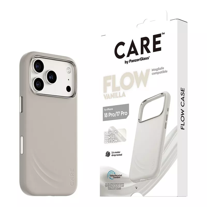 CARE by PanzerGlass Flow Case Vanilla con MagSafe para iPhone 17 Pro