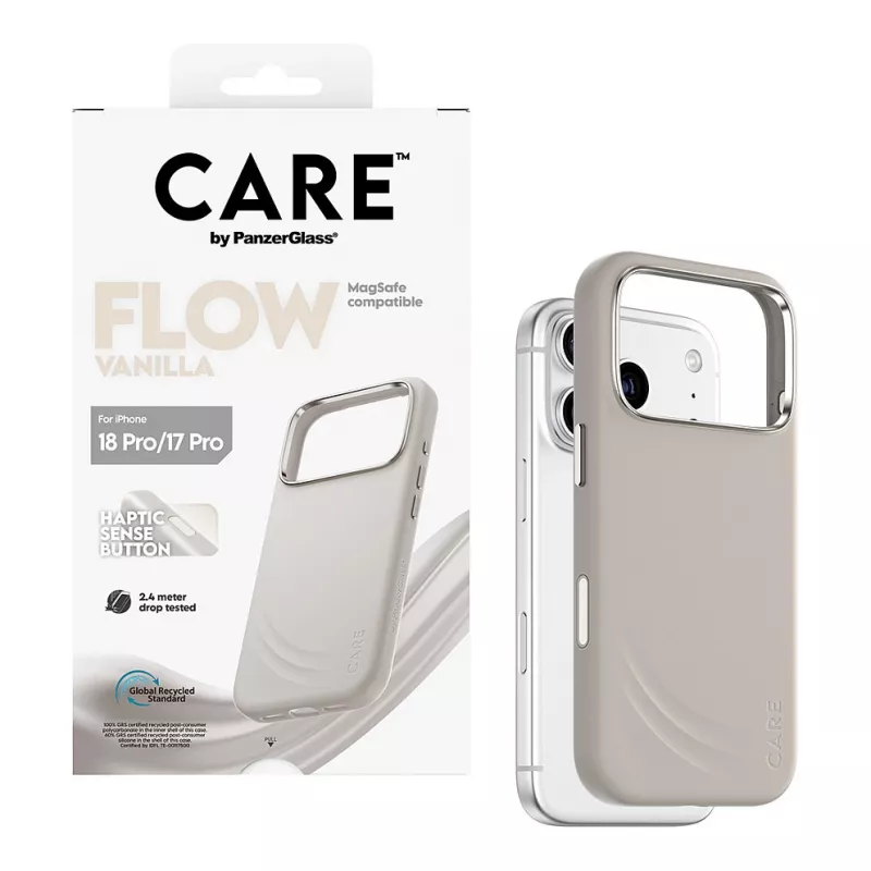 CARE by PanzerGlass Flow Case Vanilla con MagSafe para iPhone 17 Pro