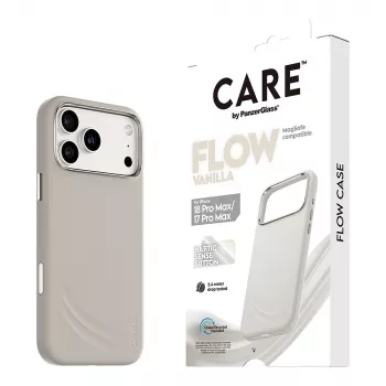 CARE by PanzerGlass Flow Case Vanilla con MagSafe para iPhone 17 Pro Max