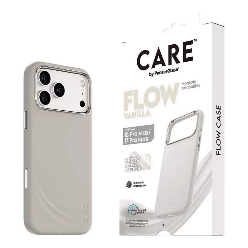 CARE by PanzerGlass Flow Case Vanilla con MagSafe para iPhone 17 Pro Max
