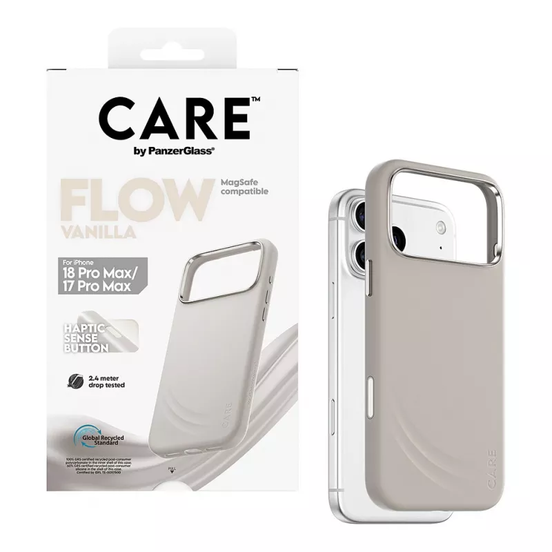 CARE by PanzerGlass Flow Case Vanilla con MagSafe para iPhone 17 Pro Max