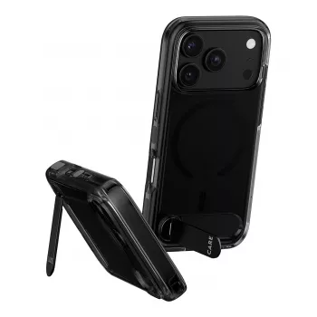 CARE by PanzerGlass funda con soporte Smokey Black MagSafe para iPhone 17 Pro