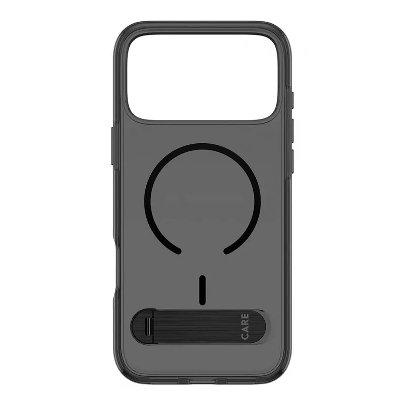 CARE by PanzerGlass Kickstand funda Smokey con negro MagSafe para iPhone 17 Pro Max