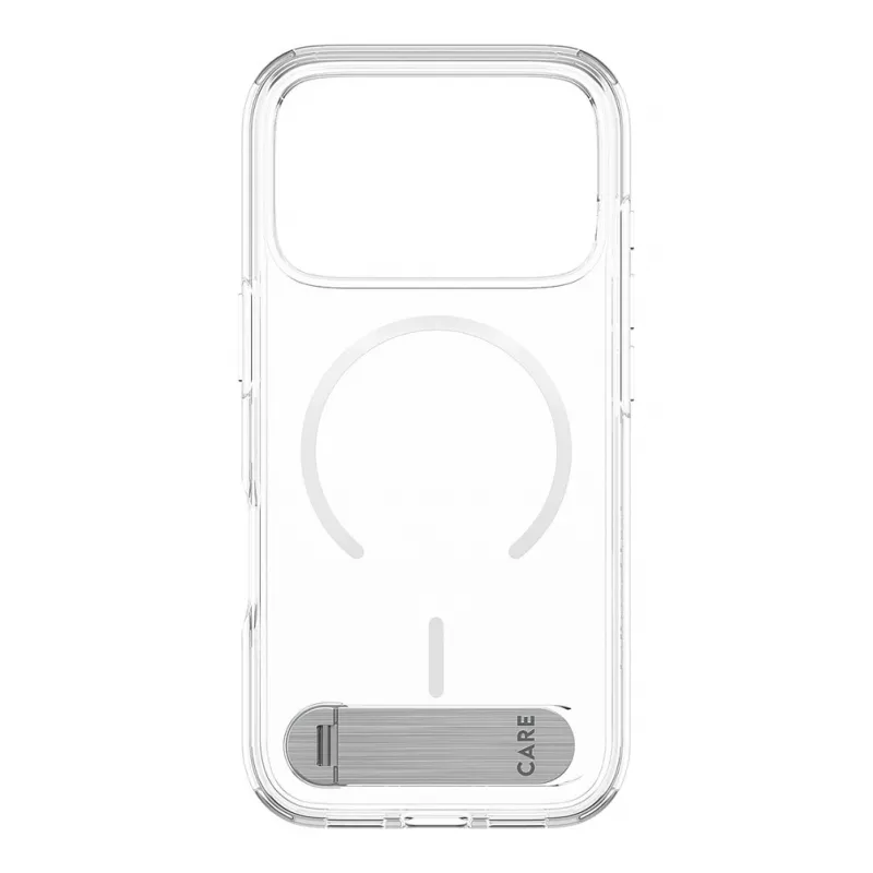 CARE by PanzerGlass Kickstand funda transparente con MagSafe blanco para iPhone 17 Pro