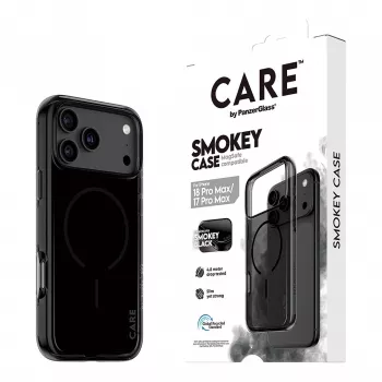 CARE by PanzerGlass funda Smokey con MagSafe negro para iPhone 17 Pro Max