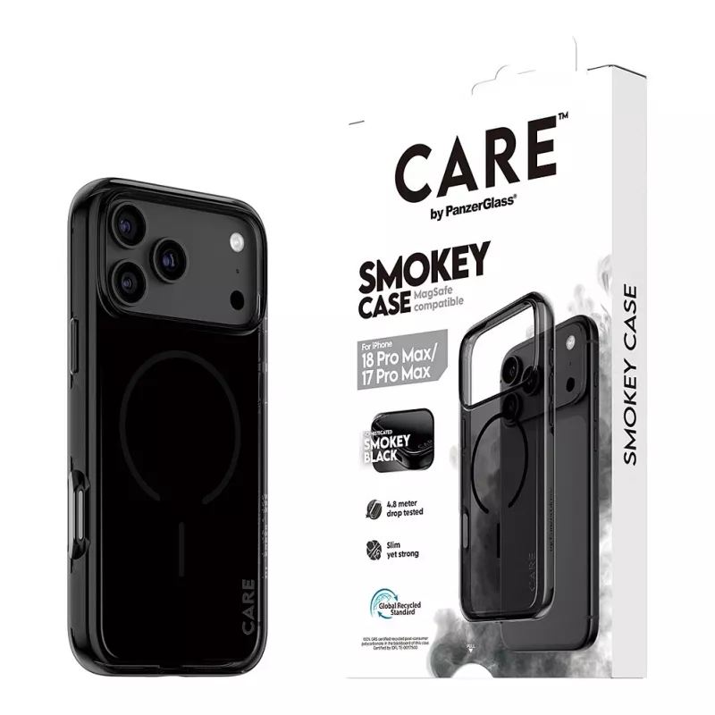 CARE by PanzerGlass funda Smokey con MagSafe negro para iPhone 17 Pro Max