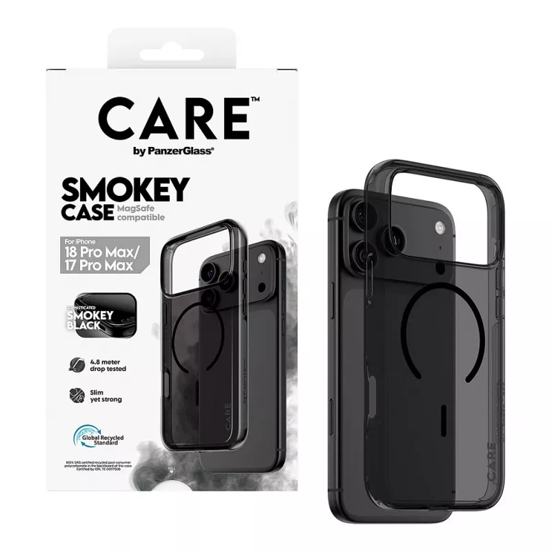 CARE by PanzerGlass funda Smokey con MagSafe negro para iPhone 17 Pro Max