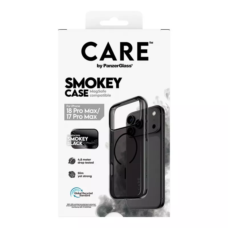 CARE by PanzerGlass funda Smokey con MagSafe negro para iPhone 17 Pro Max