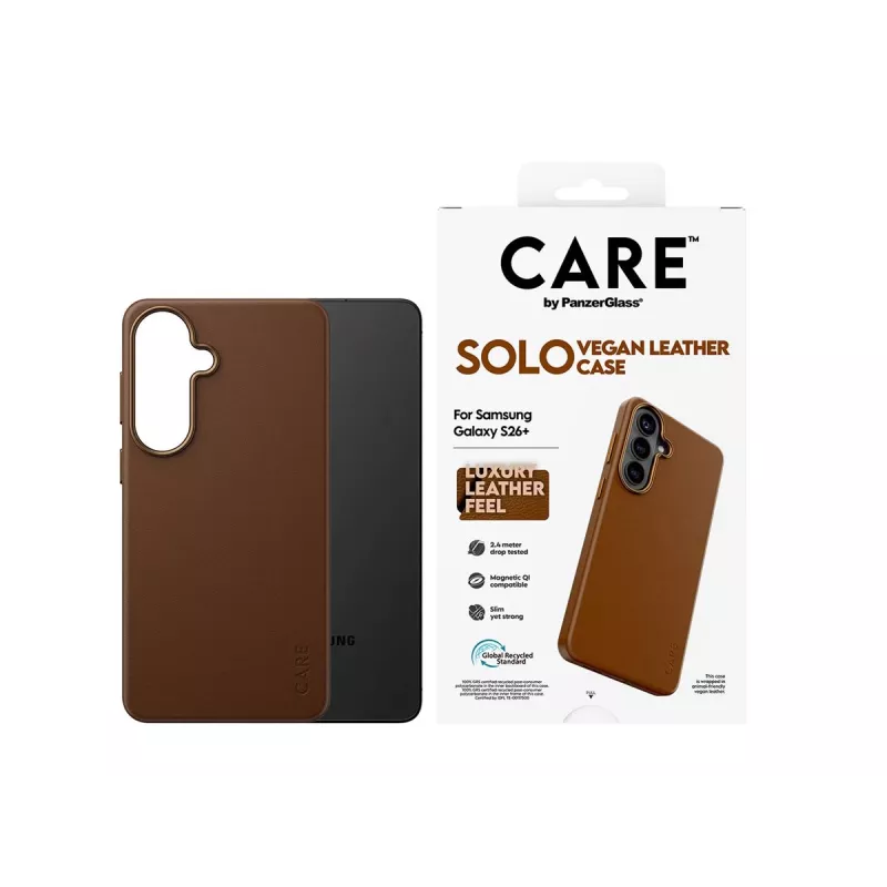 CARE by PanzerGlass Solo Case para Samsung Galaxy S26 Plus - Marrón