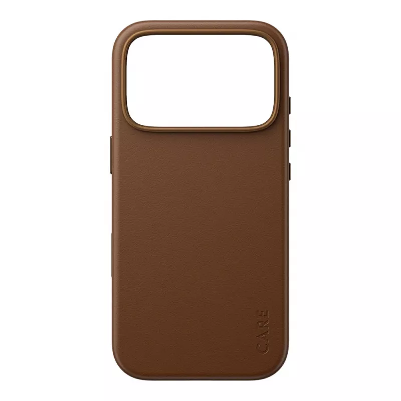 CARE by PanzerGlass Solo funda de piel vegana marrón con MagSafe para iPhone 17 Pro