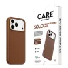 CARE by PanzerGlass Solo funda de piel vegana marrón con MagSafe para iPhone 17 Pro Max