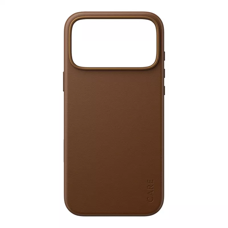 CARE by PanzerGlass Solo funda de piel vegana marrón con MagSafe para iPhone 17 Pro Max