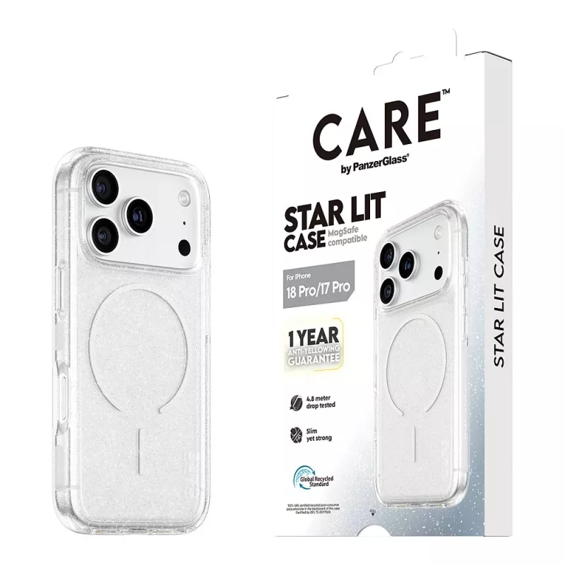 CARE by PanzerGlass Star Lit Case con MagSafe para iPhone 17 Pro - transparente