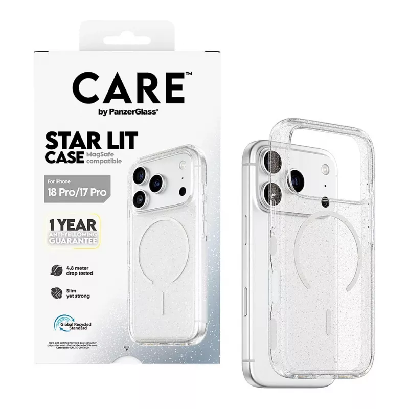 CARE by PanzerGlass Star Lit Case con MagSafe para iPhone 17 Pro - transparente