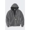 Carhartt Iconic Jacket J140 Firm Duck Active - Chaqueta de trabajo para hombre con forro de franela acolchado, repelente al agua, Original Fit
