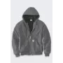 Carhartt Iconic Jacket J140 Firm Duck Active - Chaqueta de trabajo para hombre con forro de franela acolchado, repelente al agua, Original Fit