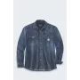 Carhartt WIP Montana Denim Relaxed LS Shirt Wyatt - camisa de denim de manga larga para hombre