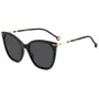 Carolina Herrera HER0091S807 Mujer Gafas de sol Cat-Eye - Montura de acetato negra, lentes de policarbonato grises, protección UV400
