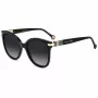 CAROLINA HERRERA HER0134S807 Gafas de sol de mujer - Montura de acetato negra, lentes de policarbonato grises, 55/21/145 mm