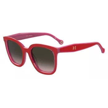 Carolina Herrera Gafas de sol mujer HER0225GS45X, montura de acetato Havanna, lentes grises degradadas, 54 mm