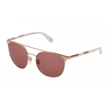 CAROLINA HERRERA NY Gafas de sol de mujer SHN051M5408FC - montura cuadrada de acetato marrón habana con lentes degradadas marrones 54/18/140 mm