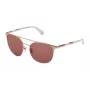 CAROLINA HERRERA NY Gafas de sol de mujer SHN051M5408FC - montura cuadrada de acetato marrón habana con lentes degradadas marrones 54/18/140 mm
