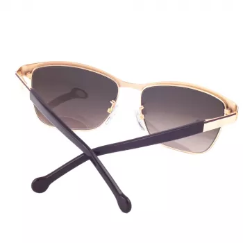 CAROLINA HERRERA Gafas de sol de mujer SHE069560SL3 - Montura de acetato habana, lentes degradadas marrones, 56 mm