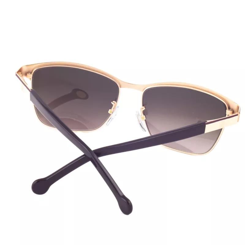 CAROLINA HERRERA Gafas de sol de mujer SHE069560SL3 - Montura de acetato habana, lentes degradadas marrones, 56 mm