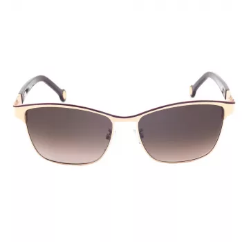 CAROLINA HERRERA Gafas de sol de mujer SHE069560SL3 - Montura de acetato habana, lentes degradadas marrones, 56 mm