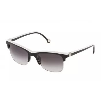 CAROLINA HERRERA SHE655530700 Gafas de sol mujer de diseño cuadrado - negro/gris - 53/19/140 mm
