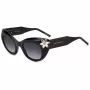 CAROLINA HERRERA Gafas de sol Cat-Eye de mujer HER0215S807 - Montura acetato negra, lentes policarbonato grises, 50 mm