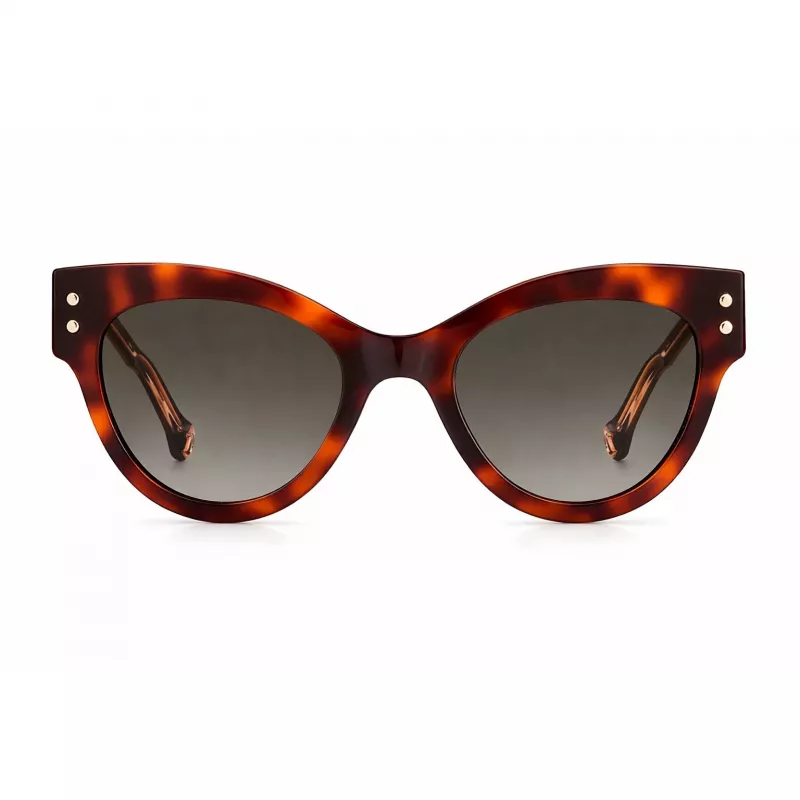 CAROLINA HERRERA gafas de sol mujer CH-0009-S-05L – montura Havana/marrón con lentes degradadas marrones (54/19/145 mm)