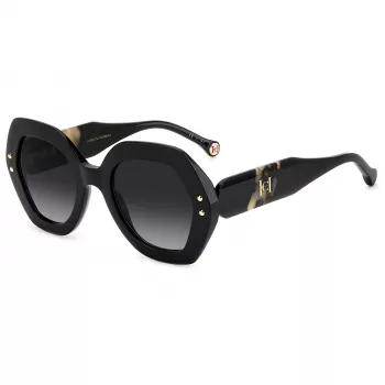 CAROLINA HERRERA Gafas de sol para mujer HER0126SWR7 - montura de acetato Havana, lentes degradadas marrones, 52 mm