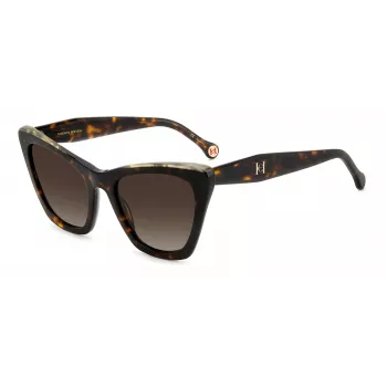 CAROLINA HERRERA Gafas de sol mujer HER0129SC9K Havana acetato square cat-eye marrón degradado 55mm