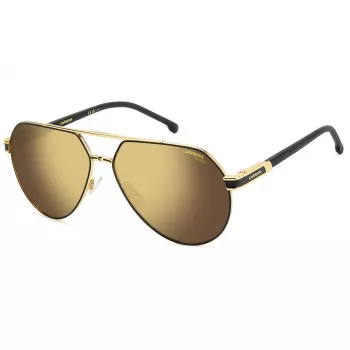 CARRERA 1067/SI Gafas de sol para hombre - Montura Pilot Square, acetato negro, lentes de policarbonato grises, protección UV400, lente 62mm, puente 14mm, varilla 145mm