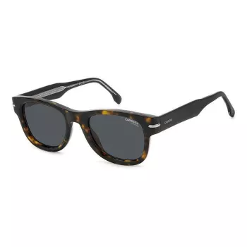 CARRERA 330S/S 86 Gafas de sol para hombre - Montura de propionato negra, lentes de policarbonato grises, 50/22/150 mm, UV400
